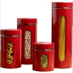 Canister Set Red – 4 Piece