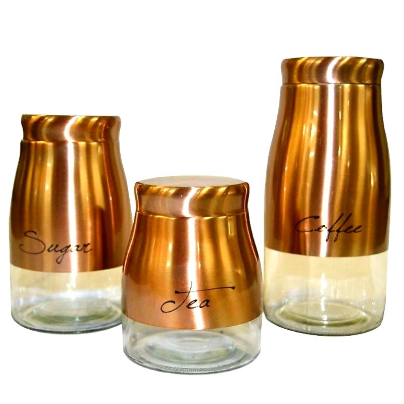 Canister Set Rose Gold New – 3 Piece