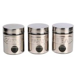 Canister Set Stainless Steel-3 Piece