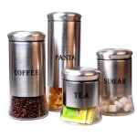 Canister Set With Print-4 Piece