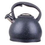 Stove Top Kettle 3 Litre Non-Electric (Induction) with Whistle-Grey Marble Finish