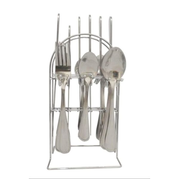 Cutlery Set Stainless Steel + Stand-24 Piece