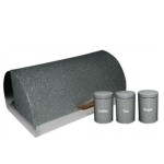 Breadbin-Rolltop New Design With Matching Canister Set-Grey