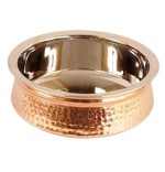 Copper Handi Bowl with Steel Lid-Medium - Image 2