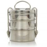 Tiffin Box Traditional Indian Lunch Box-3 Layer (Clip Lock)