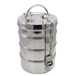 Tiffin Box Traditional Indian Lunch Box-4 Layer (Clip Lock)
