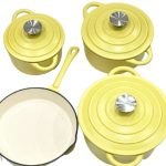 Cast Iron 7 Piece Cookware Set – Matt Yellow