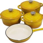 Cookware Set Cast Iron Yellow – 7 Piece