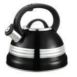 Stove Top Kettle 3 Litre Non-Electric (Induction) with Whistle-Black