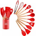 Kitchen Utensil Tool Set 12 Piece – Red