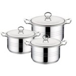 Stainless Steel Large Pots-6 Piece