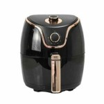 Air Fryer 3.5 Litre with Rose Gold Trim – Gloss Black