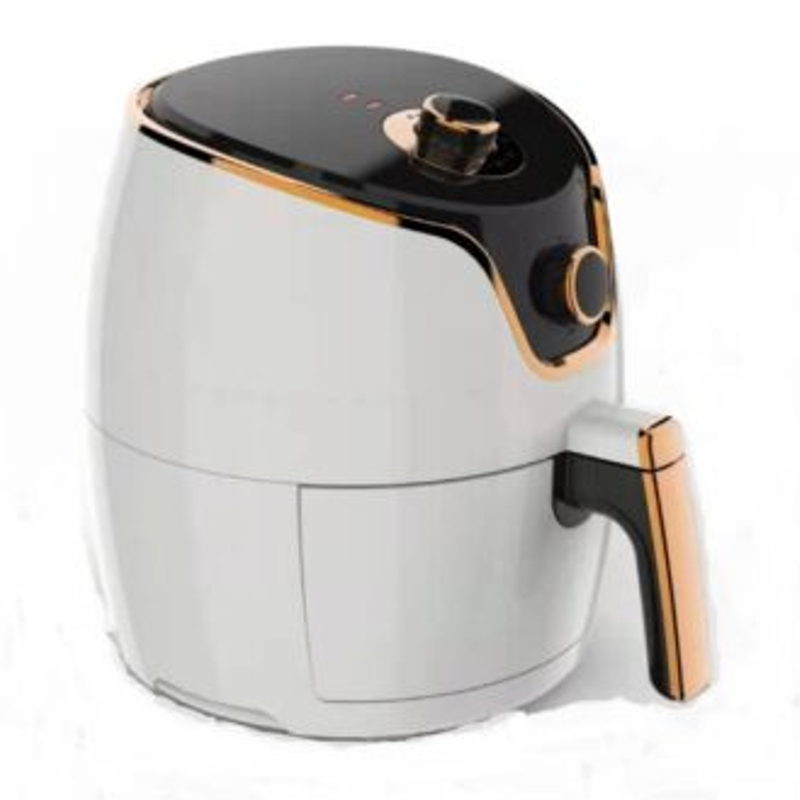 airw2.jpg Air Fryer 3.5 Litre with Rose Gold Trim – Gloss White - Image 1
