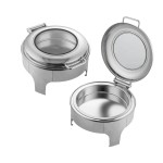 Chafing Dish Round Flat Top Window - Image 2