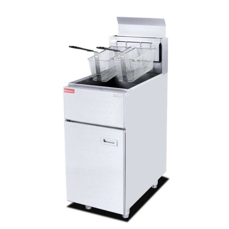 p-2404-Gas-Deep-1-Tank-2-Basket-with-Cabinet.jpg Gas Deep 1-Tank 2-Basket with Cabinet - Image 1