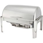 Stainless Steel Rectangular Roll Top Chafing Dish