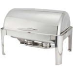 Stainless Steel Rectangular Roll Top Chafing Dish