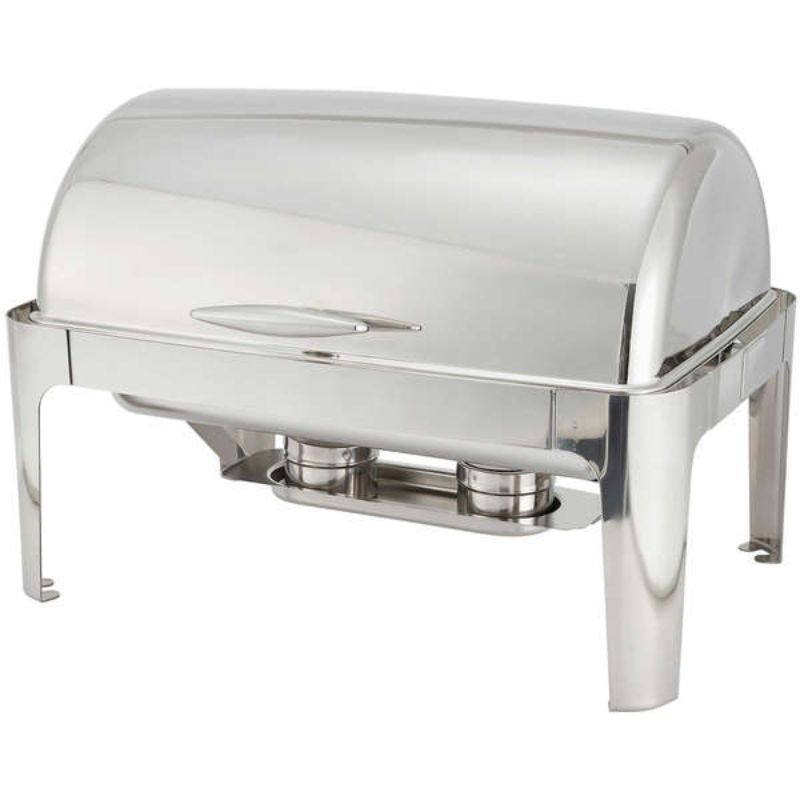 p-266-ch1.jpg Stainless Steel Rectangular Roll Top Chafing Dish - Image 1