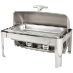 Stainless Steel Rectangular Roll Top Chafing Dish - Image 2