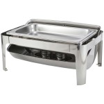 Stainless Steel Rectangular Roll Top Chafing Dish - Image 3