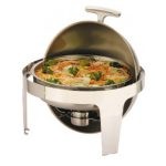 Stainless Steel Round Roll Top Chafing Dish With Window - Image 2