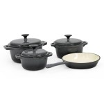 7pcs Cast Iron Cookware Set Grey