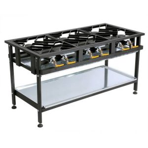 Gas Boiling Table – 6  Burner Staggered