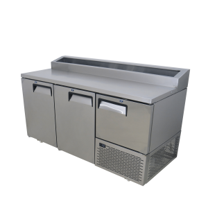 2.5 Pizza Top S/Steel Door Underbar Fridge 1722mm / 677L