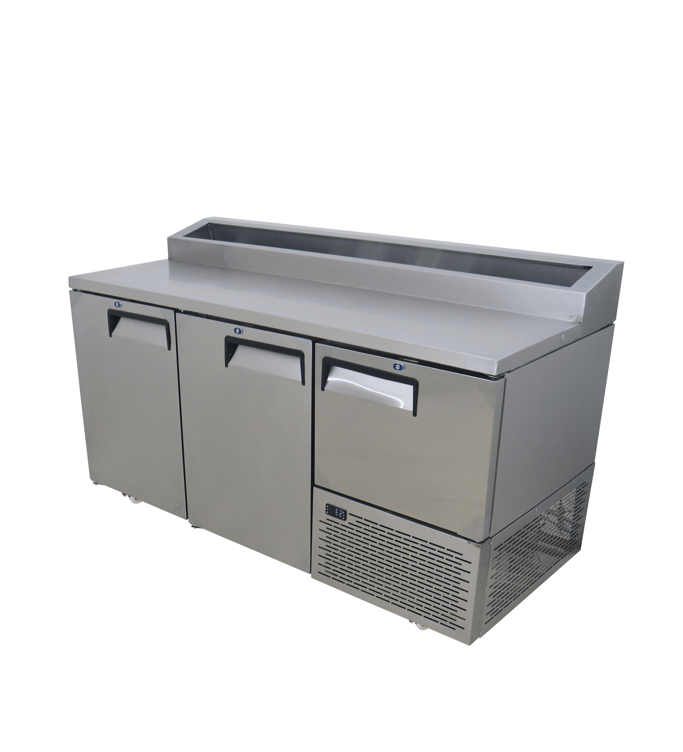 Left-3D-11.png 2.5 Pizza Top S/Steel Door Underbar Fridge 1722mm / 677L - Image 1